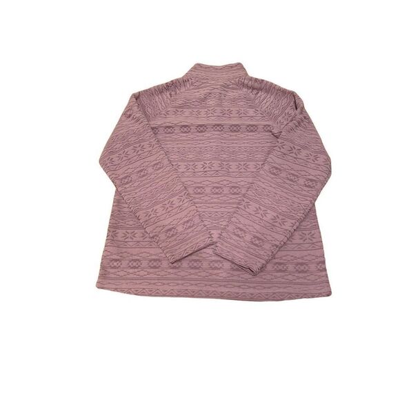 Eddie Bauer Girl’s Quarter Zip Light Pink/Purple Sweater - Picture 3 of 6